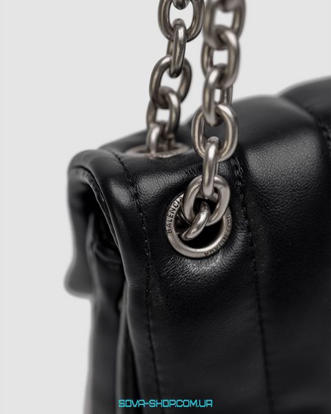 Жіноча сумка Balenciaga Monaco Mini Chain Bag Black/Silver Premium фото