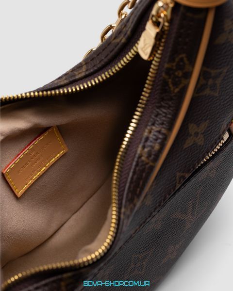 Женская сумка Louis Vuitton Loop Handbag Monogram Brown in Coated Canvas with Gold-tone Premium фото