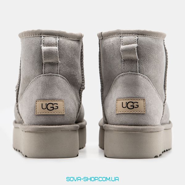 Жіночі зимові ботинки UGG Mini Platform Light Grey Premium фото