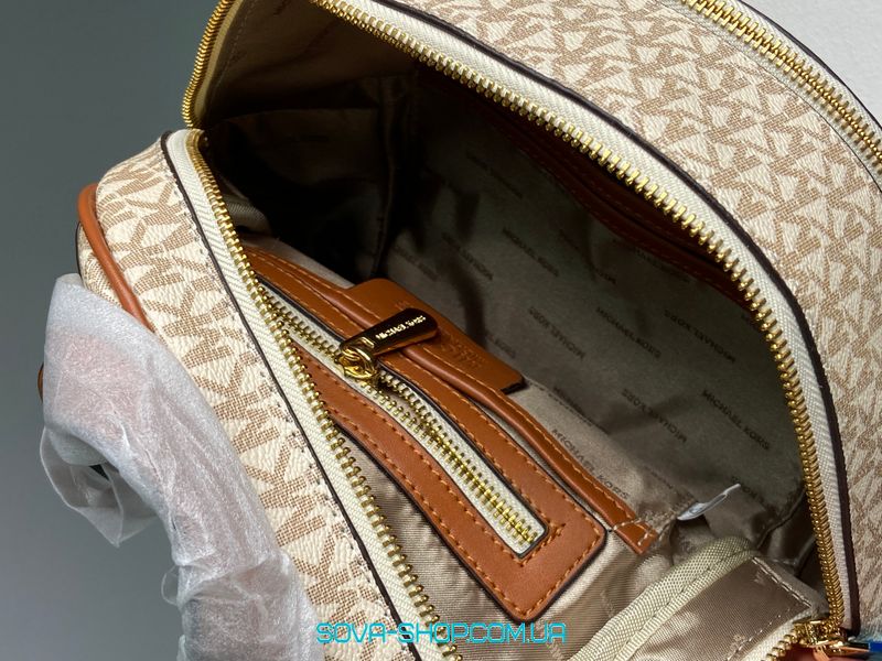 Женский рюкзак Michael Kors Large Rhea Logo Backpack Ivory Premium фото