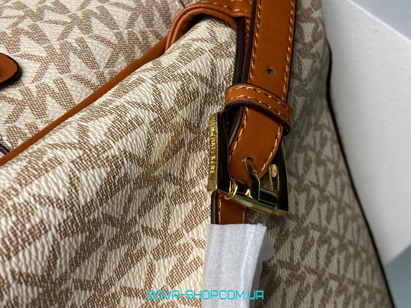 Женский рюкзак Michael Kors Large Rhea Logo Backpack Ivory Premium фото