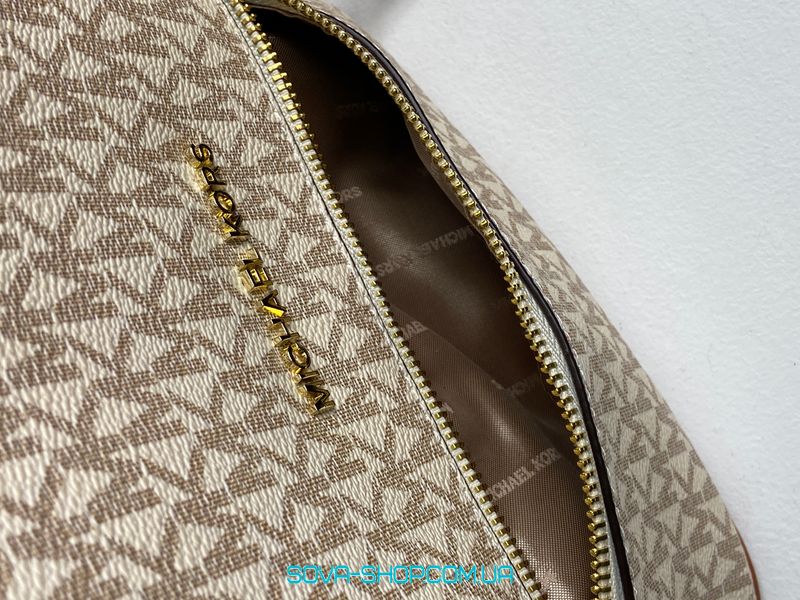 Женский рюкзак Michael Kors Large Rhea Logo Backpack Ivory Premium фото