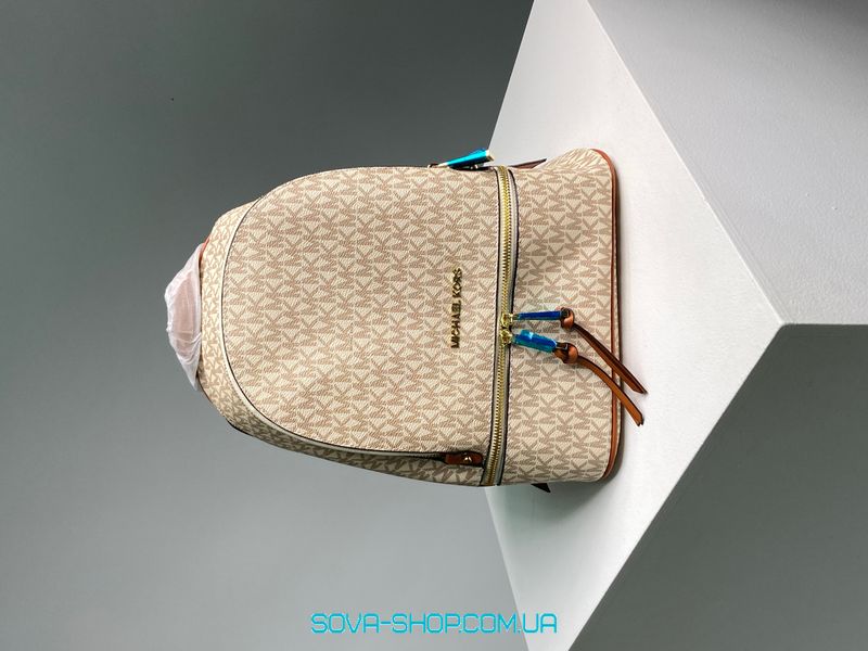 Жіночий рюкзак Michael Kors Large Rhea Logo Backpack Ivory Premium фото