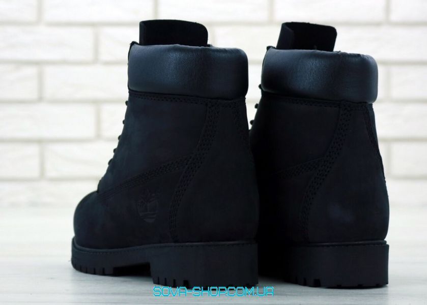 Зимові жіночі ботинки (БЕЗ хутра) Timberland CLASSIC PREMIUM NUBUCK WATERPROOF BLACK фото