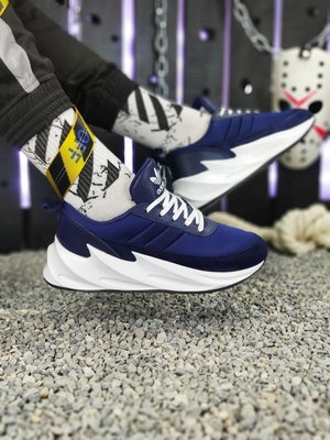 Мужские кроссовки Adidas Sharks Boost White Blue фото
