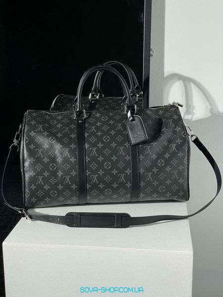 Унісекс сумка Louis Vuitton Keepall 50 Eclipse Grey Premium фото