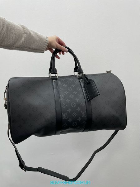 Унісекс сумка Louis Vuitton Keepall 50 Eclipse Grey Premium фото