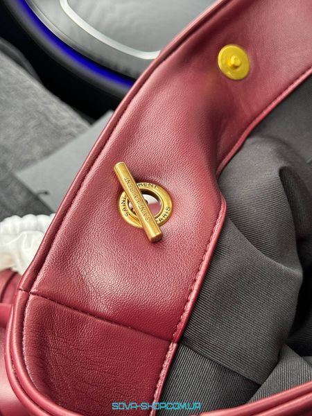 Жіноча сумка Yves Saint Laurent Jamie Shopping in Lambskin Burgundy Premium фото