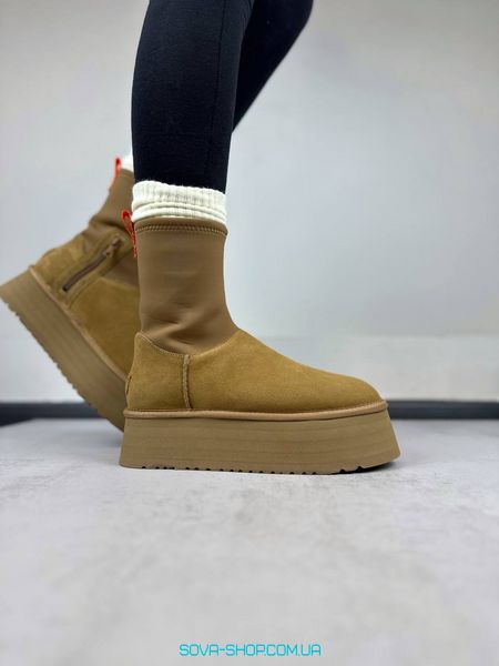 Жіночі зимові ботинки UGG Classic Dipper Boot Chestnut Premium фото