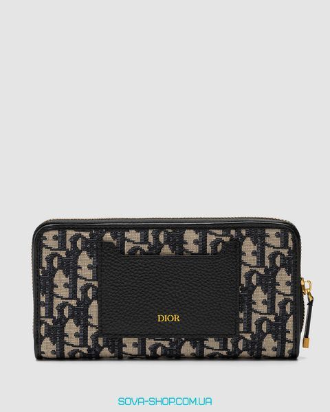 Кошелёк Christian Dior 30 Montaigne Wallet Blue Oblique Jacquard Premium фото