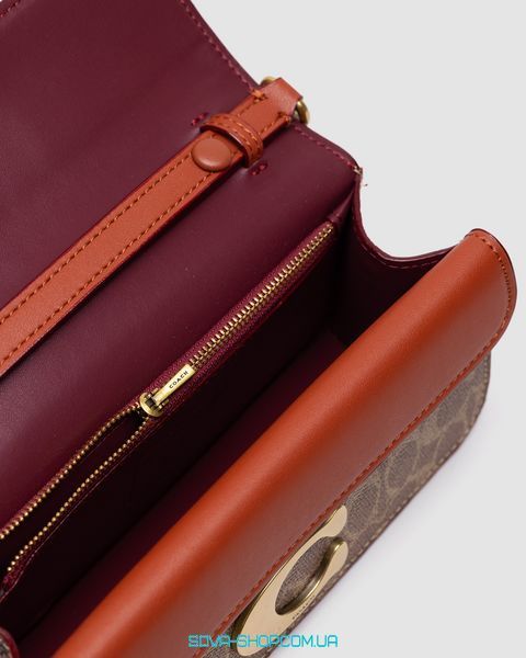 Женская сумка Coach Idol Bag 23 In Signature Canvas With Snakeskin Detail Premium фото