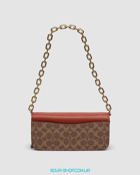 Женская сумка Coach Idol Bag 23 In Signature Canvas With Snakeskin Detail Premium фото