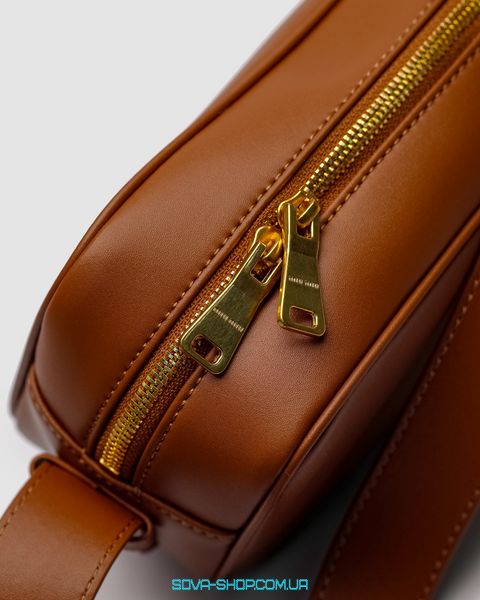 Жіноча сумка Miu Miu Nappa Leather Shoulder Bag Brown Premium фото