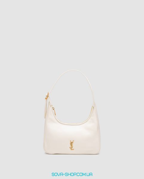 Жіноча сумка Yves Saint Laurent Calypso Hobo in Plunged Lambskin White/Gold Premium фото