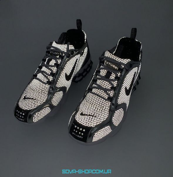 Чоловічі кросівки Nike x St&uuml;ssy Air Zoom Spiridon Cage 2 "Black Silver" фото