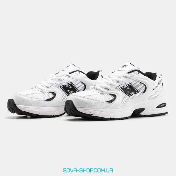 Чоловічі та жіночі кросівки New Balance 530 White Black фото