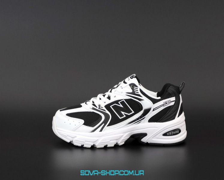 Жіночі та чоловічі кросівки New Balance 530 abzorb White Black фото