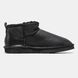 Жіночі та чоловічі зимові ботинки UGG Classic Ultra Mini Black Leather Premium re-9587 фото 3