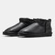 Жіночі та чоловічі зимові ботинки UGG Classic Ultra Mini Black Leather Premium re-9587 фото 6