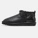 Женские и мужские зимние ботинки UGG Classic Ultra Mini Black Leather Premium re-9587 фото 1