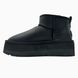 Женские зимние ботинки UGG Classic Ultra Mini Platform XL Black Leather PREMIUM re-11914 фото 3