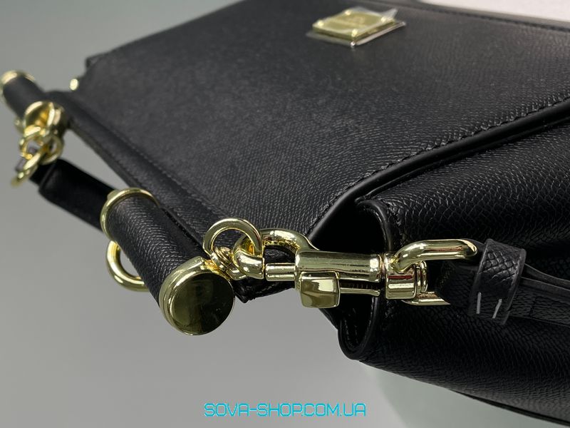 Жіноча сумка Dolce&Gabbana Sicily Medium Elongated Black Premium фото