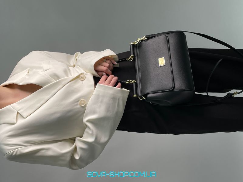 Жіноча сумка Dolce&Gabbana Sicily Medium Elongated Black Premium фото
