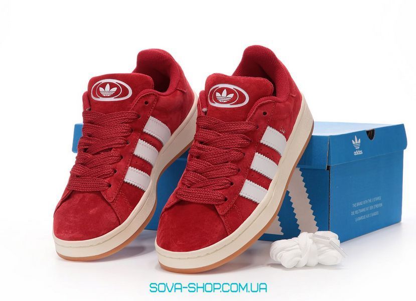 Женские кроссовки Adidas Campus 00s Red White фото