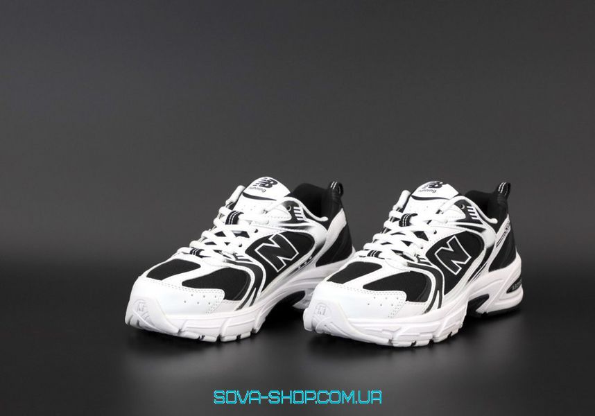 Женские и мужские кроссовки New Balance 530 abzorb White Black фото