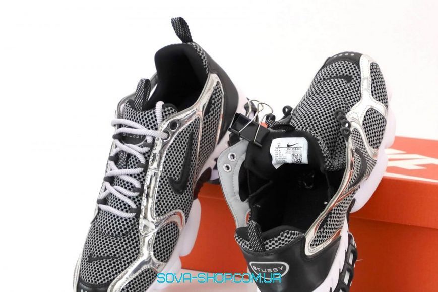Чоловічі кросівки Nike x St&uuml;ssy Air Zoom Spiridon Cage 2 "Black Silver" фото