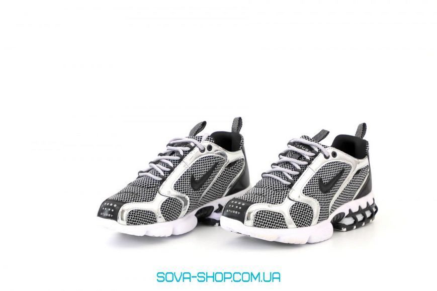 Чоловічі кросівки Nike x St&uuml;ssy Air Zoom Spiridon Cage 2 "Black Silver" фото