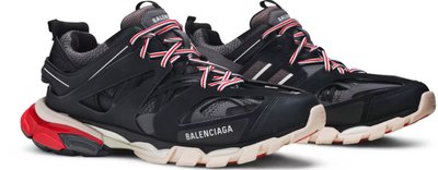 Чоловічі та жіночі кросівки Balenciaga Track Black Grey Red Premium фото