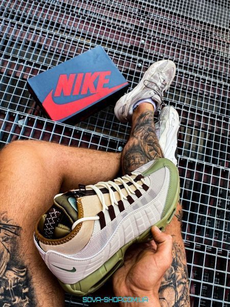 Зимові чоловічі кросівки Nike Air Max Sneakerboot 95 "Beige" !термоносок! фото