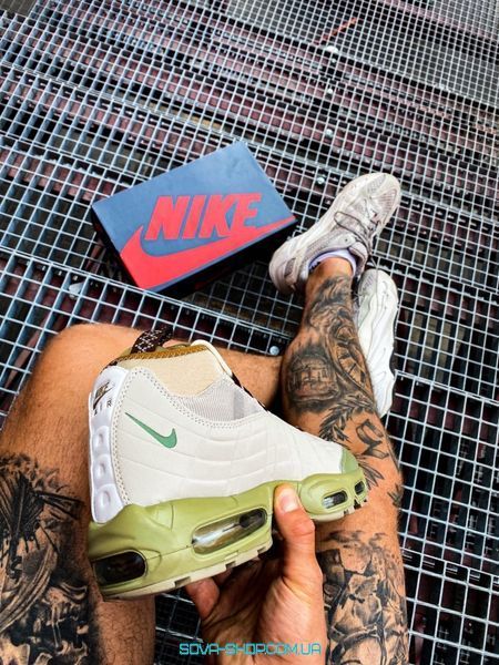Зимові чоловічі кросівки Nike Air Max Sneakerboot 95 "Beige" !термоносок! фото