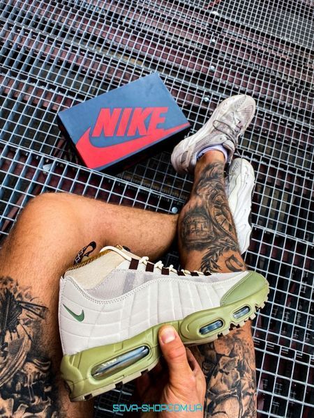 Зимові чоловічі кросівки Nike Air Max Sneakerboot 95 "Beige" !термоносок! фото