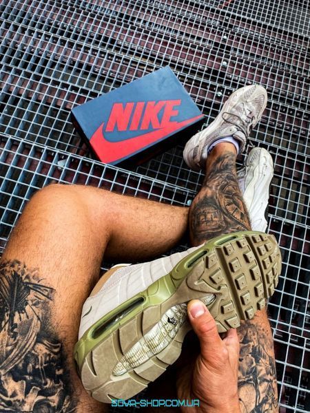 Зимові чоловічі кросівки Nike Air Max Sneakerboot 95 "Beige" !термоносок! фото