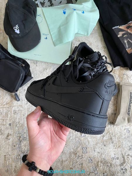 Женские и мужские кроссовки Air Force 1 Custom 2.0 Black Nike фото