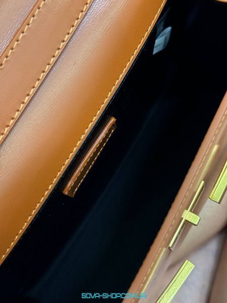 Жіноча сумка YSL Manhattan Medium Leather Shoulder Bag Brown Premium фото