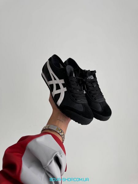 Женские и мужские кроссовки Asics Onitsuka Tiger Black White фото