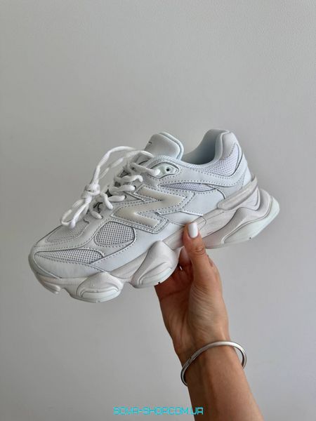 Жіночі та чоловічі кросівки New Balance 9060 Full White фото