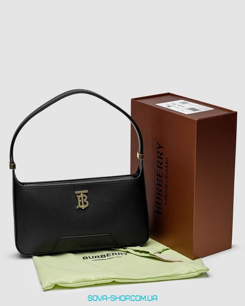 Женская сумка Burberry Leather TB Shoulder Bag "Black" Premium фото