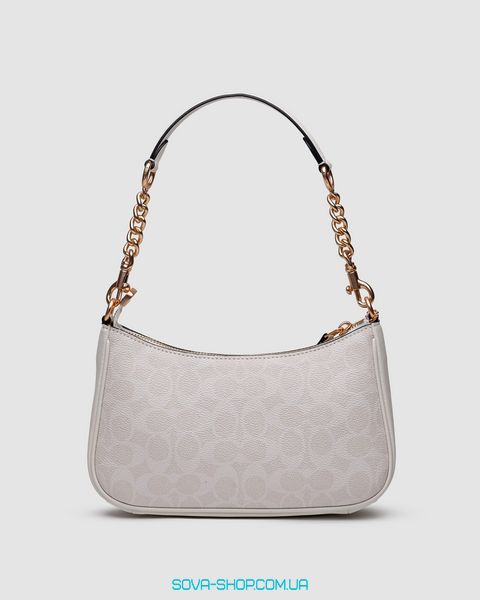 Женская сумка Coach Teri White Shoulder Bag In Signature Canvas Premium фото