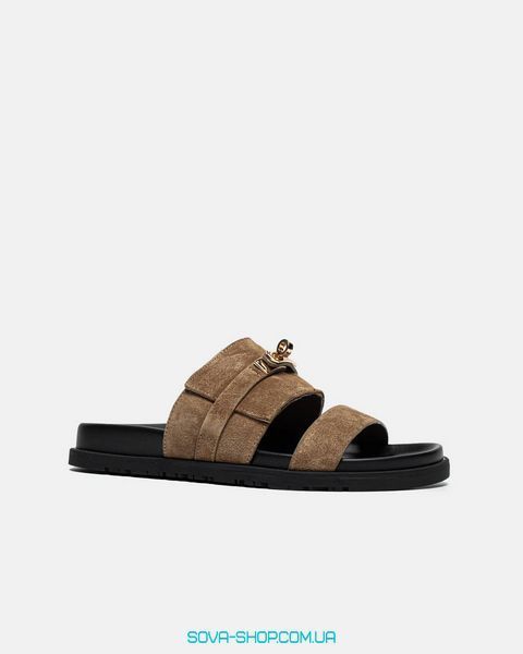Женские шлепанцы Hermes Empire Jackson Sandal &Eacute;toupe Premium фото