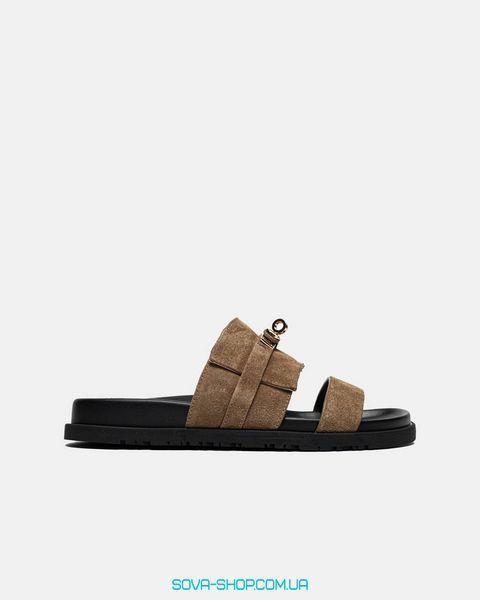 Женские шлепанцы Hermes Empire Jackson Sandal &Eacute;toupe Premium фото