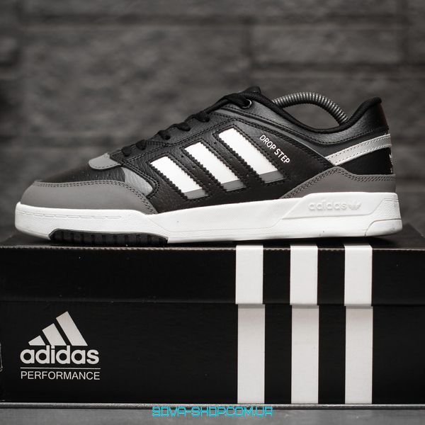 Мужские кроссовки Adidas Drop Step Black White Grey фото