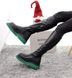 Зимові жіночі черевики з хутром Bottega Veneta High Black Green 13049 re-5424 фото 5
