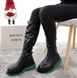 Зимові жіночі черевики з хутром Bottega Veneta High Black Green 13049 re-5424 фото 2