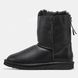 Женские зимние ботинки UGG Classic Zip Black Leather Premium re-9581 фото 1