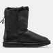 Женские зимние ботинки UGG Classic Zip Black Leather Premium re-9581 фото 3