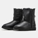 Жіночі зимові ботинки UGG Classic Zip Black Leather Premium re-9581 фото 6